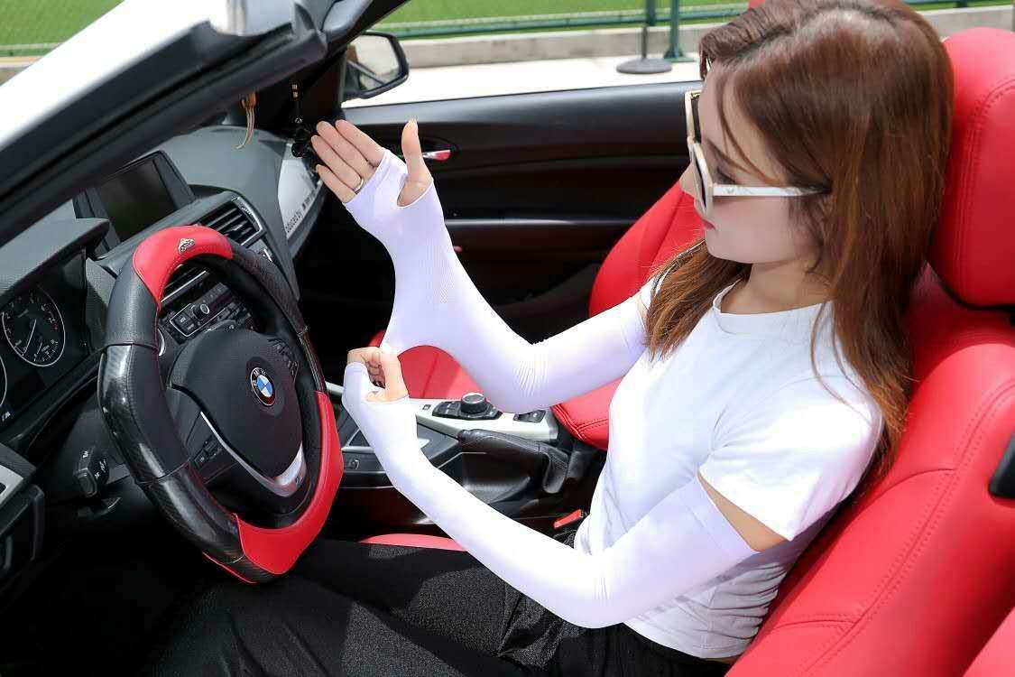 Ice Sleeve Summer Thin Plus Long Sun Protection Arm Sleeve Ice Silk Cycling Sun Protection Sleeve Sun Protection Gloves For Women