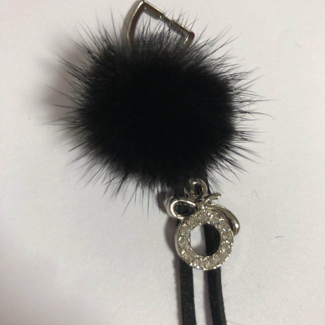 Manufacturers Direct Zinc Alloy Plating Mink Rhine-Drill Hanging Ornaments details Picture