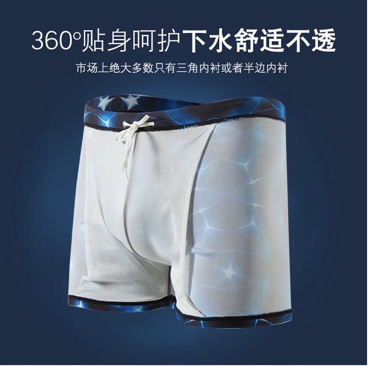 最新款男士泳裤360度贴身透气高弹性游泳裤详情图2
