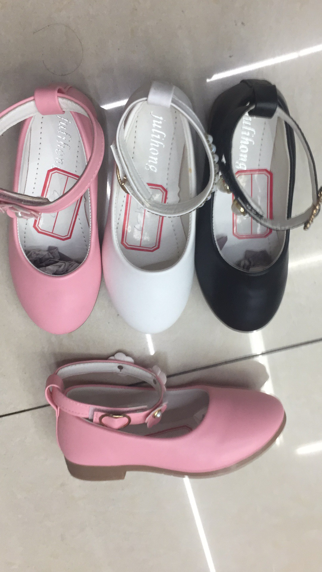 2023 spring children students perform the Korean version of girl's bow H201 Hongyun 2020 foreign trade girl baby princess shoes full figure