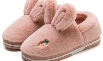 Cartoon Rabbit Wool Factory Direct Cotton Drag Female Indoor Warm Home Suede Cartoon Bread Cotton Drag Female Indoor