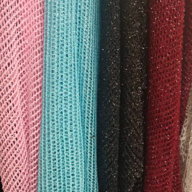 闪光丝镂空针纺布服装饰品