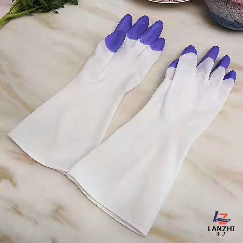 官方直营浸胶乳胶手套 橡胶手套家用加厚耐酸碱乳胶手套图