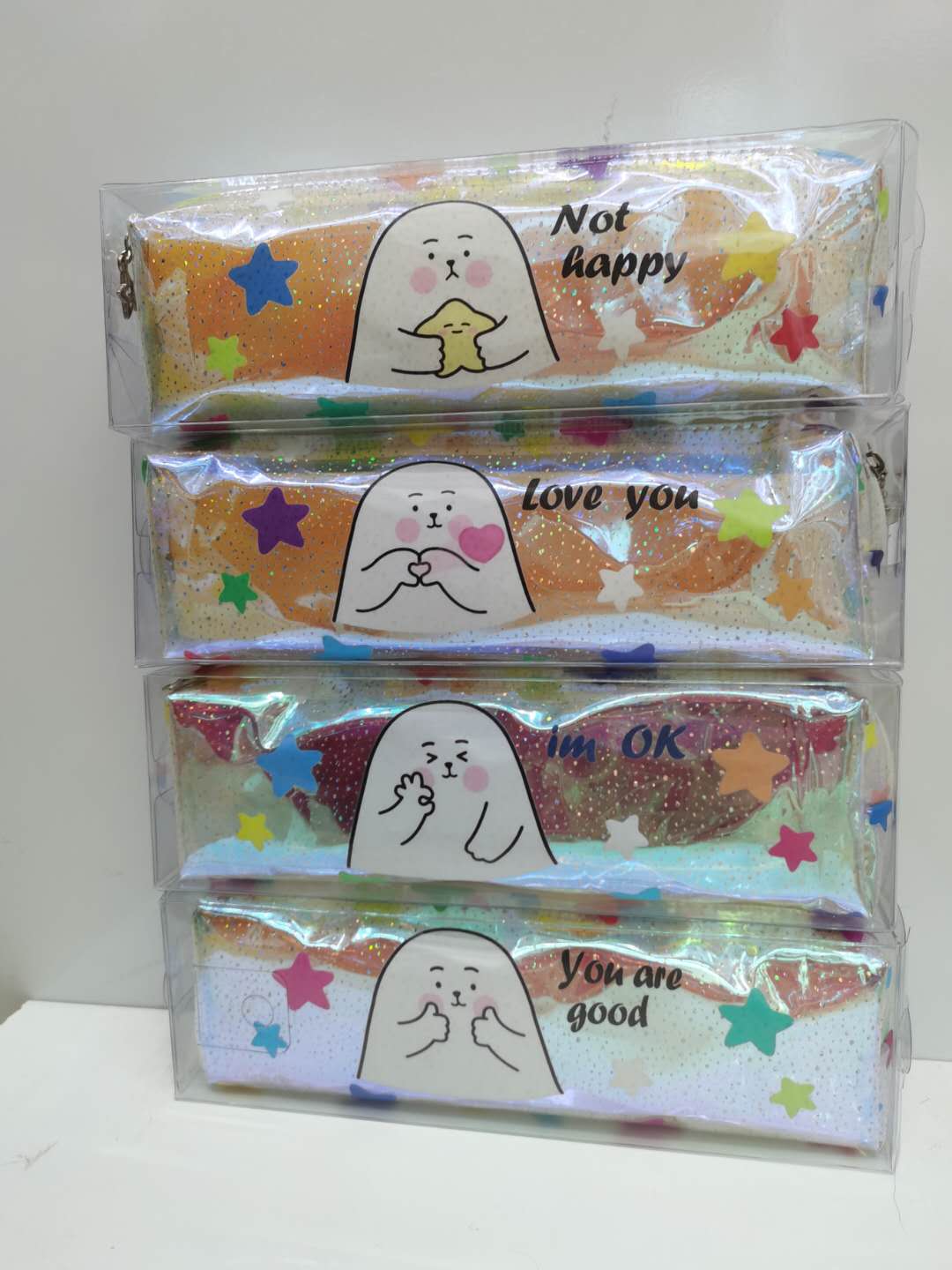 Tpu Transparent Pen Bag Cartoon Stationery Bag Gift Customization Kindergarten Students Gift Customization Specification drawing