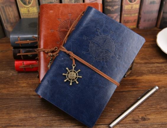 航海旅行/仿皮复古a6活页本子/涂鸦本海盗本细节图