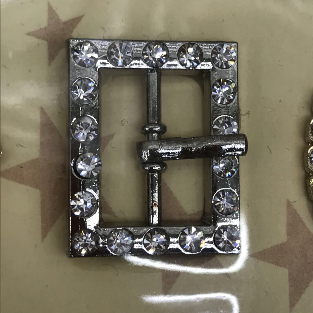 Silver Alloy With Drill Waist Buckle Women's Matching Buckle details Picture