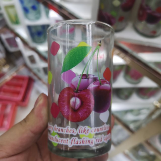 热转印花纹玻璃杯套装六个装现货产品图