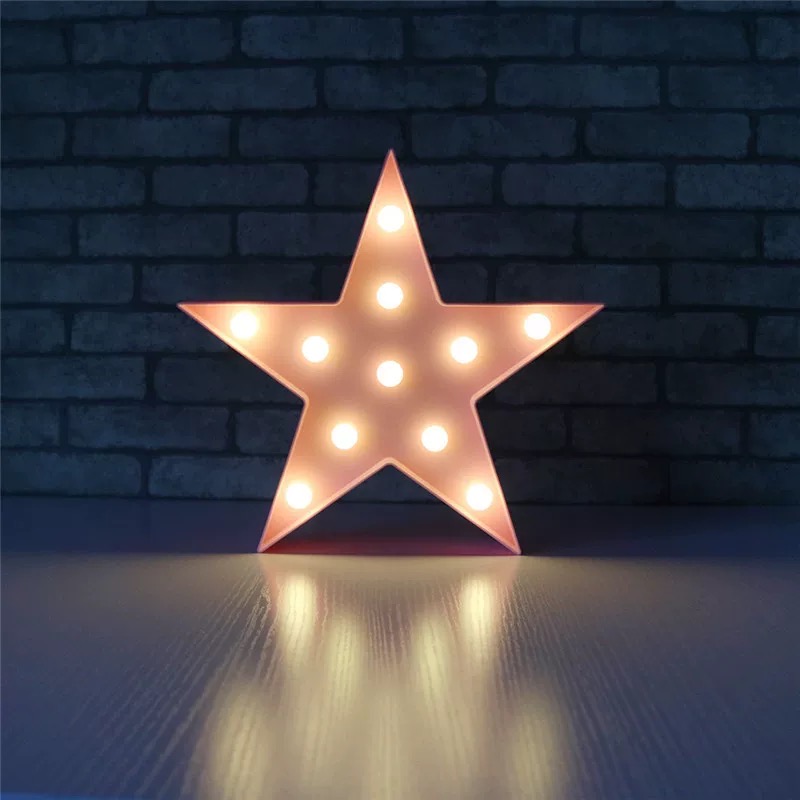 Decoración de estrellas han wind pequeña luz de color pendular foto prop lámpara de mesa decoración de neón pequeña luz nocturna jd.com artesanía LED luz decorativa 92 Specification image