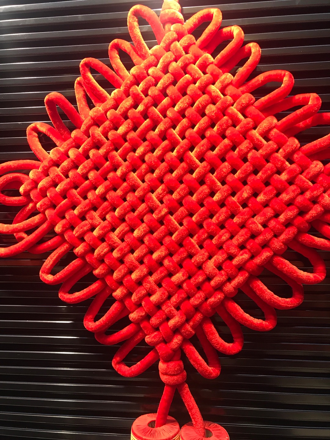 Flannelette All Red Traditional Chinese Festival Hand Woven details Picture