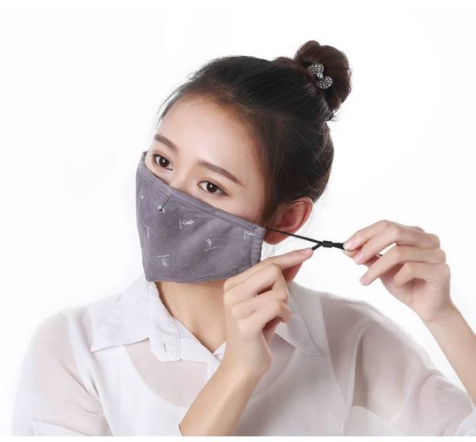 韩版简约小清新加厚女绒布纯棉秋冬季骑行防风防寒保暖口罩网红女【外贸专供】