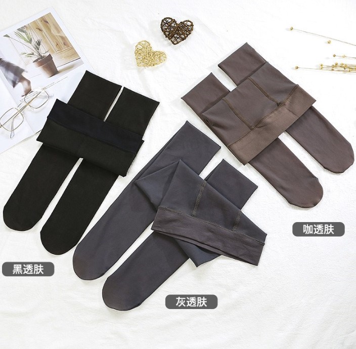 Flight attendant grey one-piece sheer skin pants, thin spring and autumn bare-leg fake sheer flesh pantyhose, a perfect accessory with fleece leggings for women to wear outside Specification image