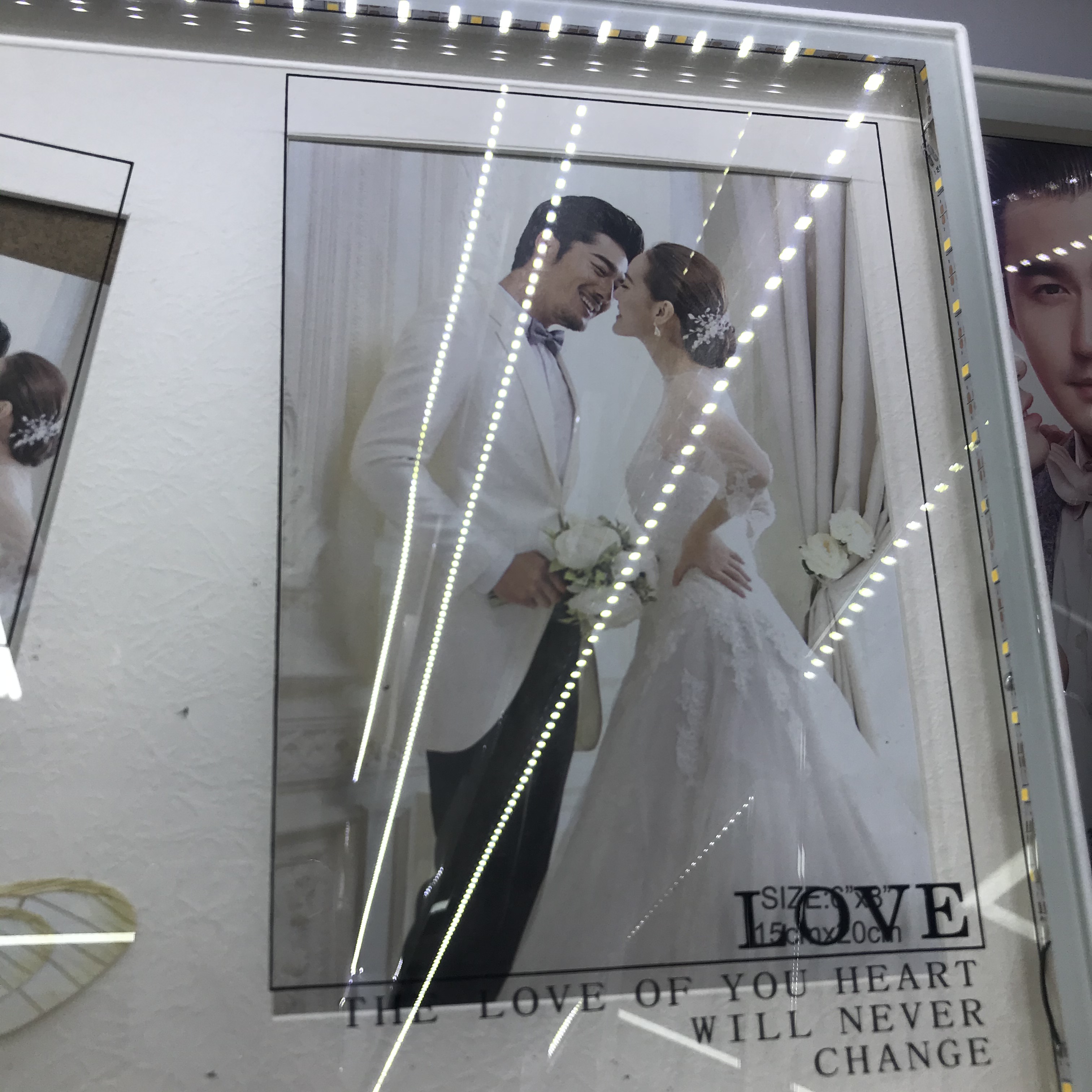 相框摆台7寸洗照片立体中空相框标本框婚纱照宝宝照细节图