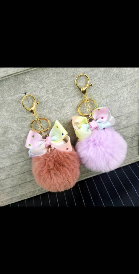 Colorful, elegant and good-looking webbing, electric drill, handcrafted bow, fluffy ball pendant Specification image