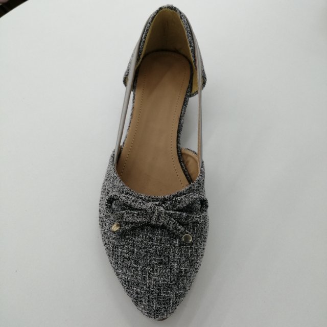 蝴蝶结镂空尖头时尚休闲平底平跟女鞋春夏新款舒适船鞋单鞋产品图