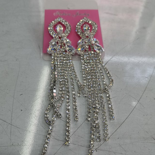 流苏耳环复古风耳饰欧美风夸张水钻饰品外贸出口