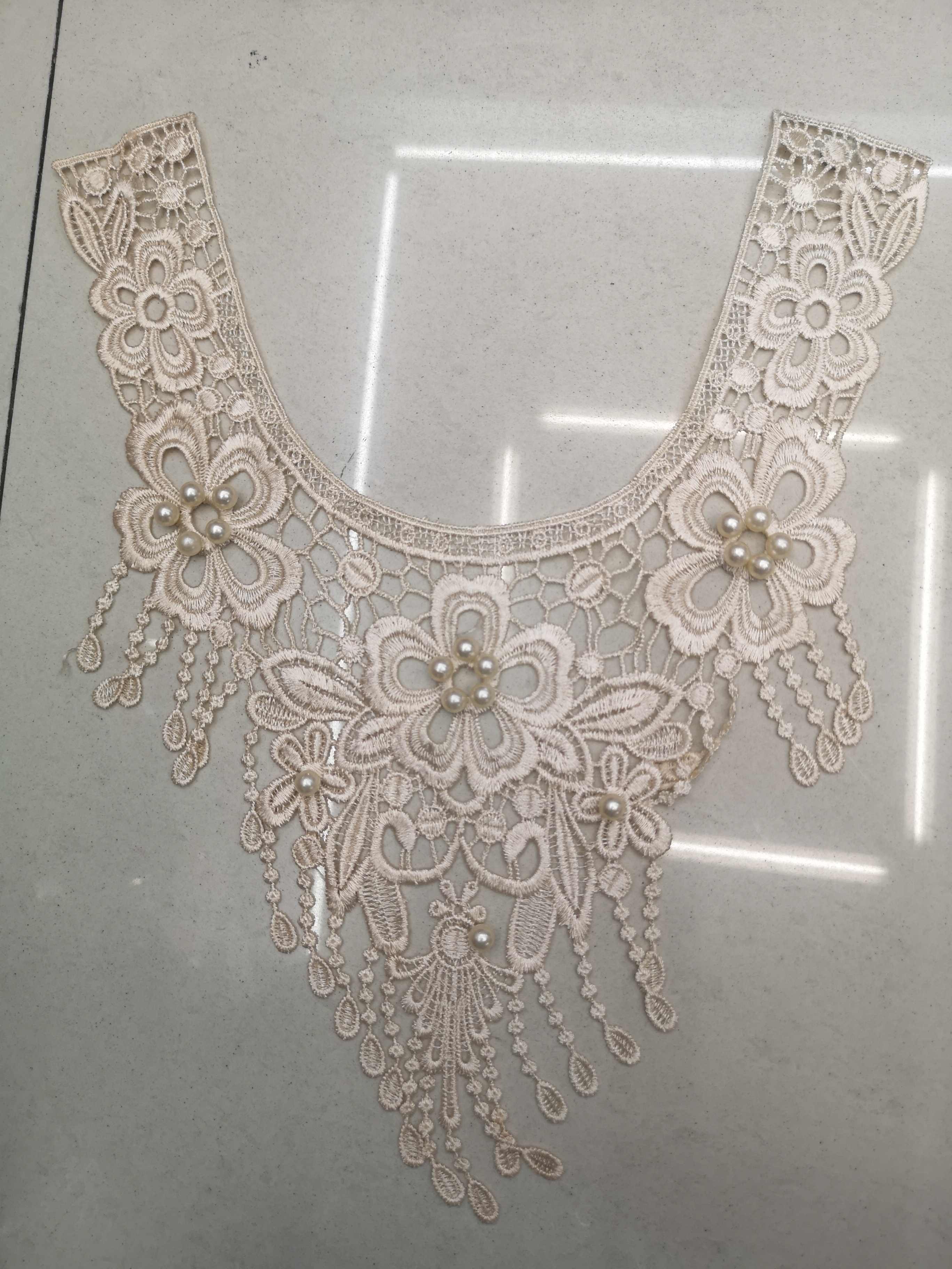 Embroidery Lace Lace Accessories Sequins Handmade Diy Material Wedding Doll Dress Pack Decorative Fabric Wide details Picture