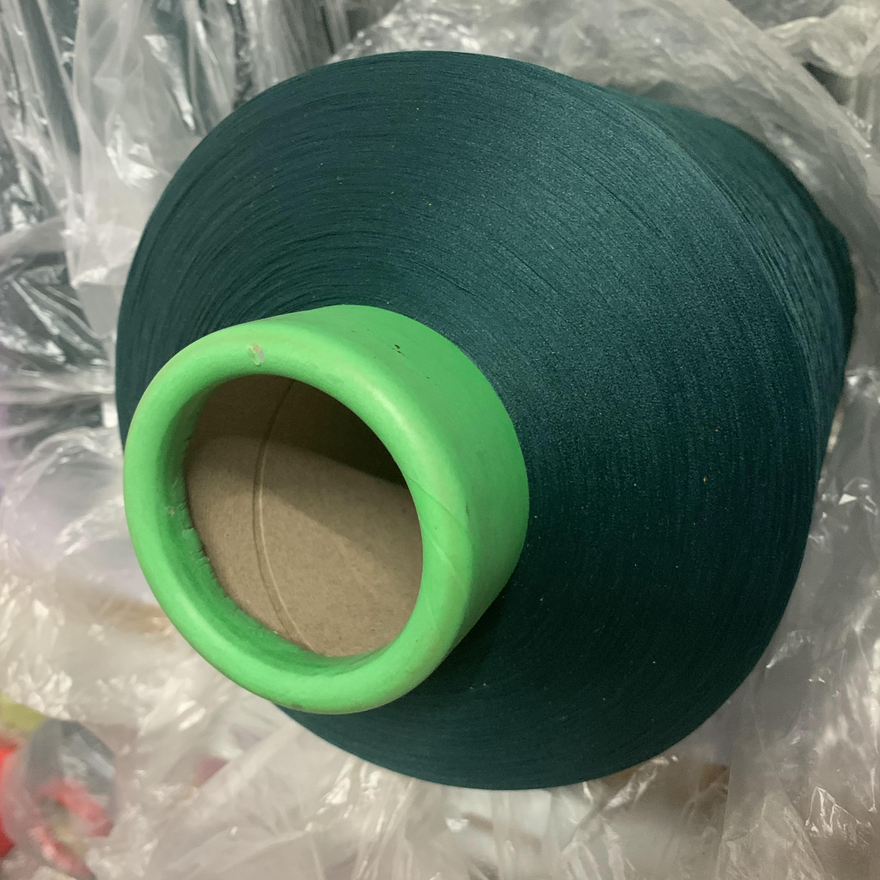 Home handmade polyester thread, DIY needle and thread, dark green details Picture