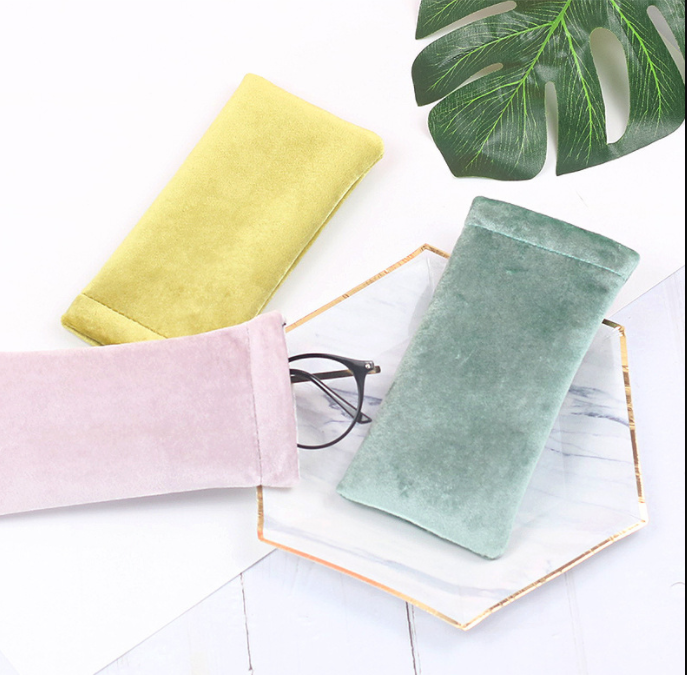 Velvet fabric glasses bag, sun eye myopia glasses bag packaging, unisplendour protective glasses D938 Specification image