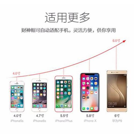 财神车载手机支架伸缩汽车手机支架出风口手机支架车载支架外贸细节图