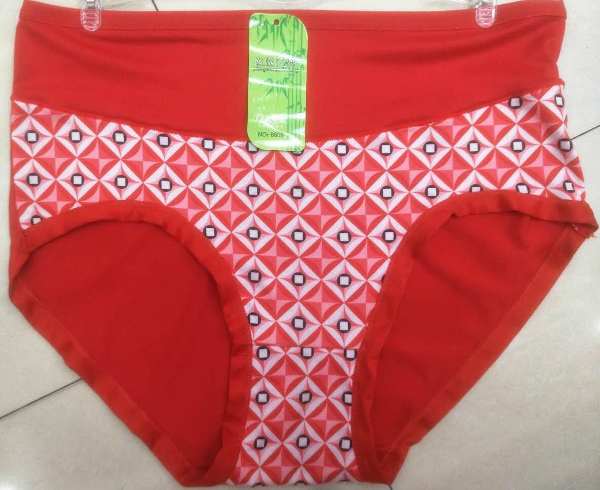 Foreign trade new ladies bamboo charcoal fiber shorts high waist diamond panty loose briefs Specification drawing