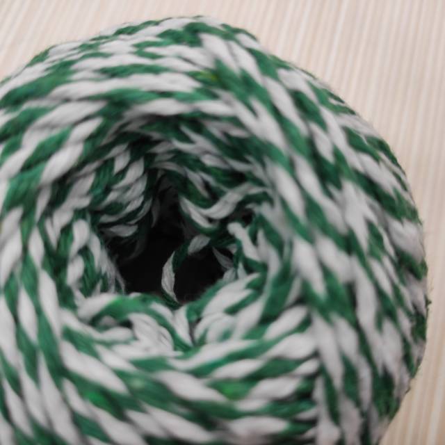 工厂直销绿白亮色拼接绳创意手工编织绳子装饰diy细毛线团细节图