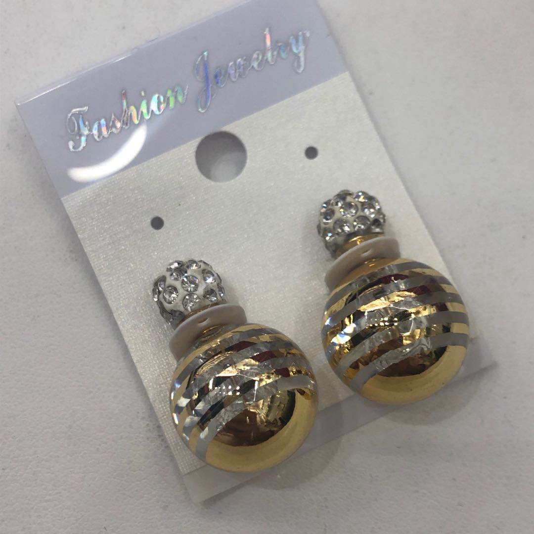 European and American style simple and stylish front and back clip earrings, personalized earrings, cute, sweet and elegant earrings details Picture
