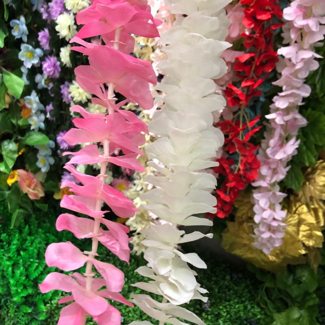 仿真藤蔓花田园风写真道具创意婚礼布置礼堂装饰仿真道具