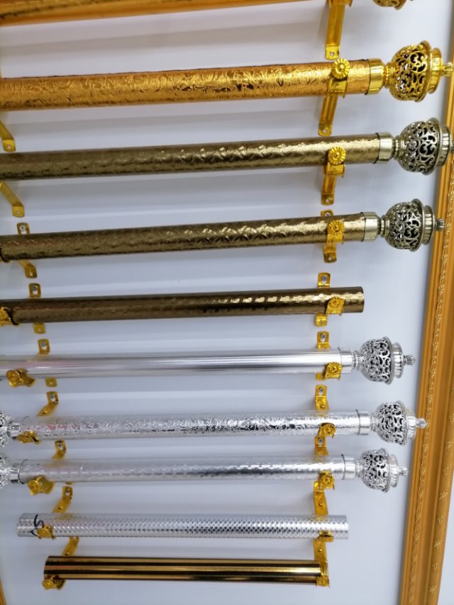 窗帘杆子罗马杆双杆单杆窗帘轨道静音配件