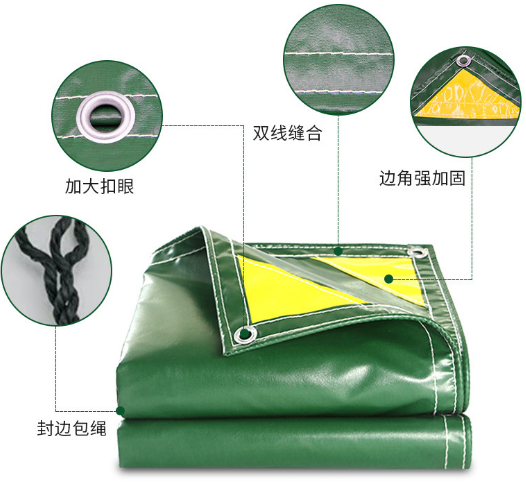 防水篷布帆布加厚防晒防雨布货车蓬布户外油布遮阳雨棚布盖布产品图