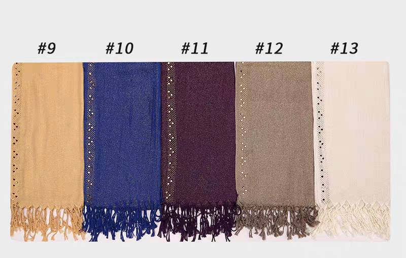 Malaysian headscarves, women's large square scarves, solid-colored silk, silk-like large shawls, Muslim headscarves