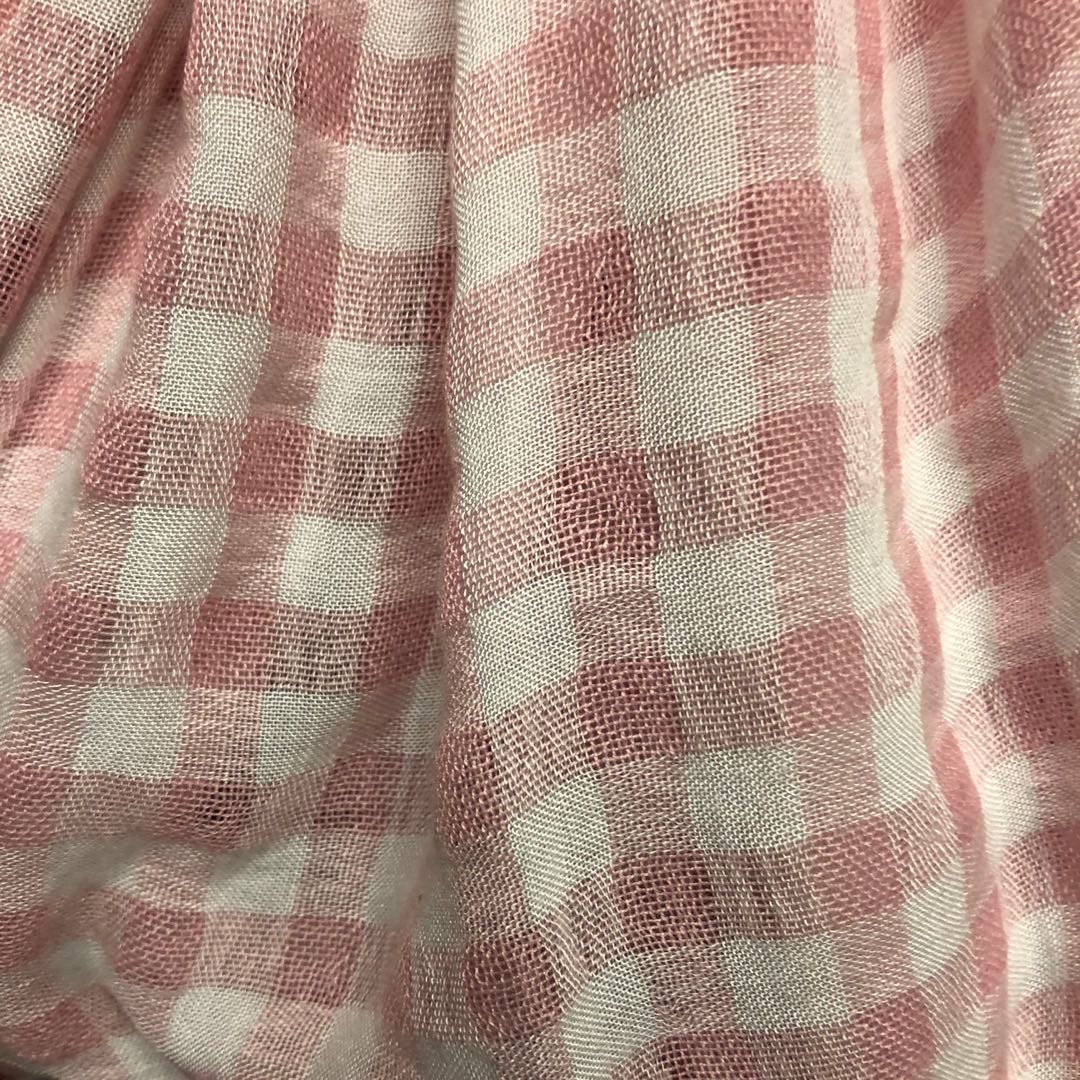 Check striped polyester-cotton fabric scarf fabric reservation details Picture