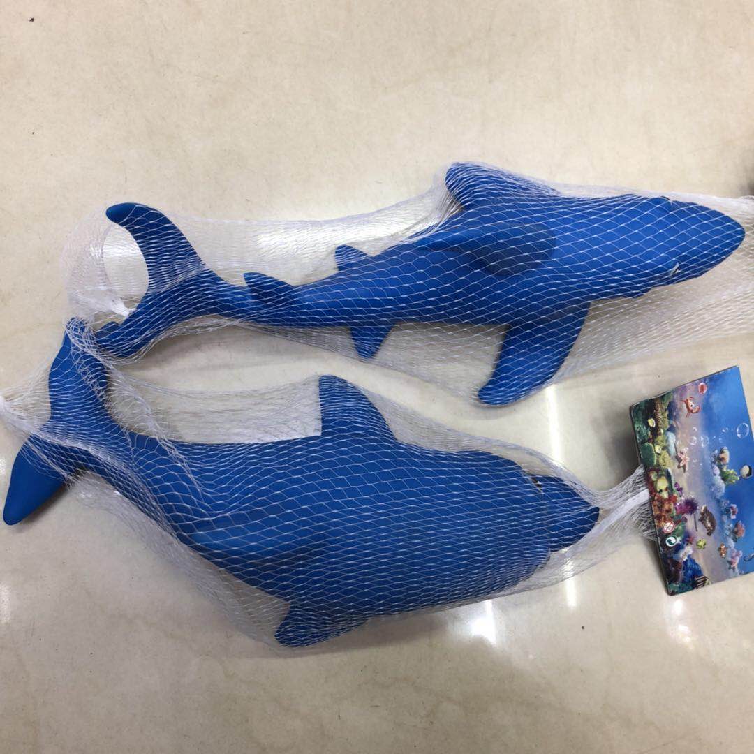 厂家直销塘胶海豚鲨鱼带声儿童玩具