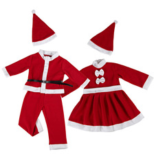 华仙工艺圣诞圣诞节儿童服装男女童装扮表演服幼儿园衣服圣诞节演出服圣诞老人