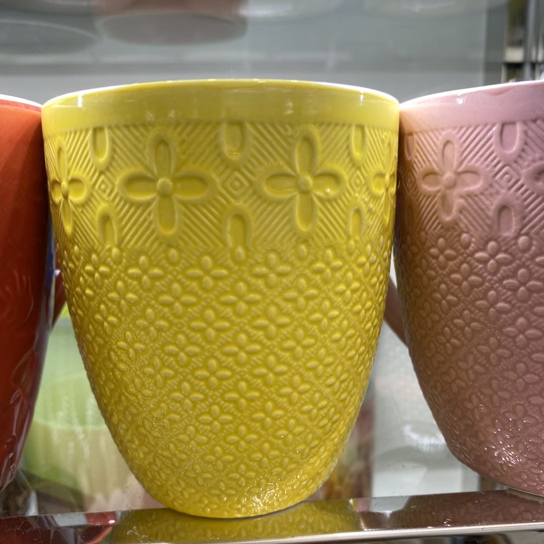 蛋黄雕花陶瓷杯情侣杯创意杯子