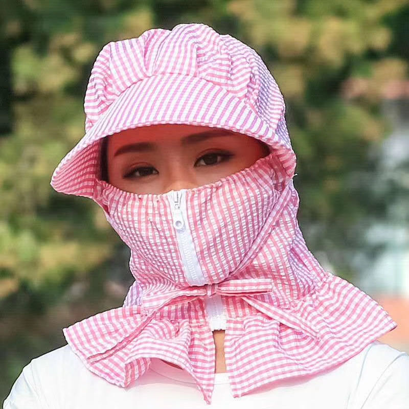 2020 New Spring Summer Outdoor Men's And Women's Riding Sunscreen Hat Breathable Face Anti-Splash Large Eave Shade Protective Hat details Picture
