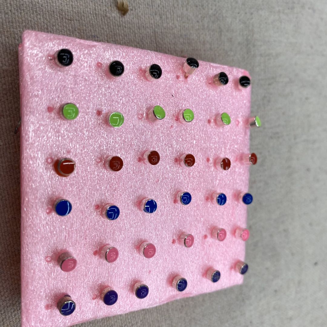 彩色圆形耳钉气质百搭长款耳环网红防过敏耳坠耳饰