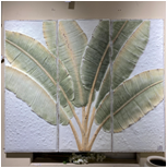 Wall hanging pictures of plants and flowers wall hanging painting TV wall background wall porch wall three-dimensional decorative painting