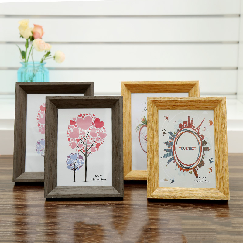 Creative and practical PVC3.5× 5-inch wood-like photo frame