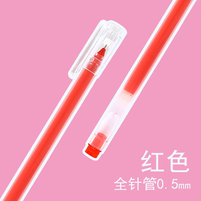 大容量中性笔签字笔学生水性笔红蓝黑色笔办公用品产品图