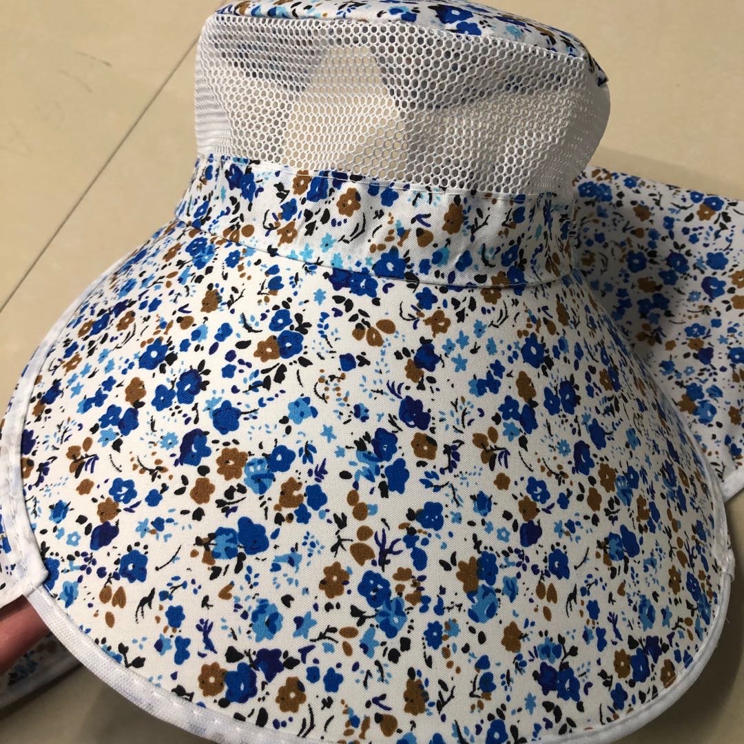 Floral Face Covering Floral Sun Hat Specification drawing