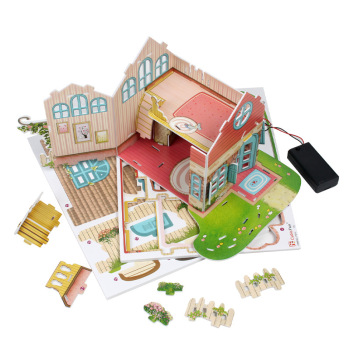 3D立体拼图女孩屋模型 益智早教玩具房我的小别墅产品图