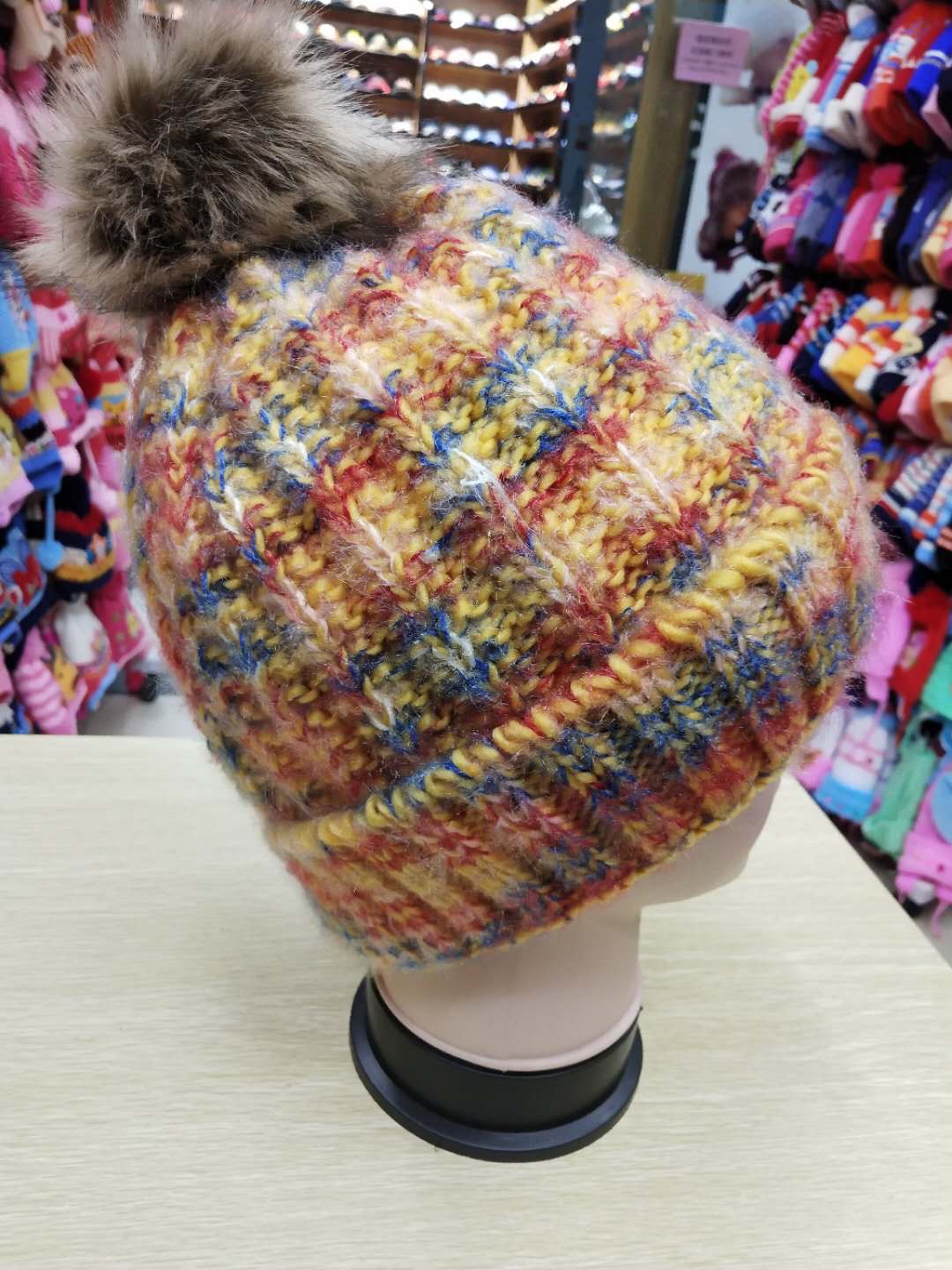 Korean Velvet Women's Hat Details Close-up