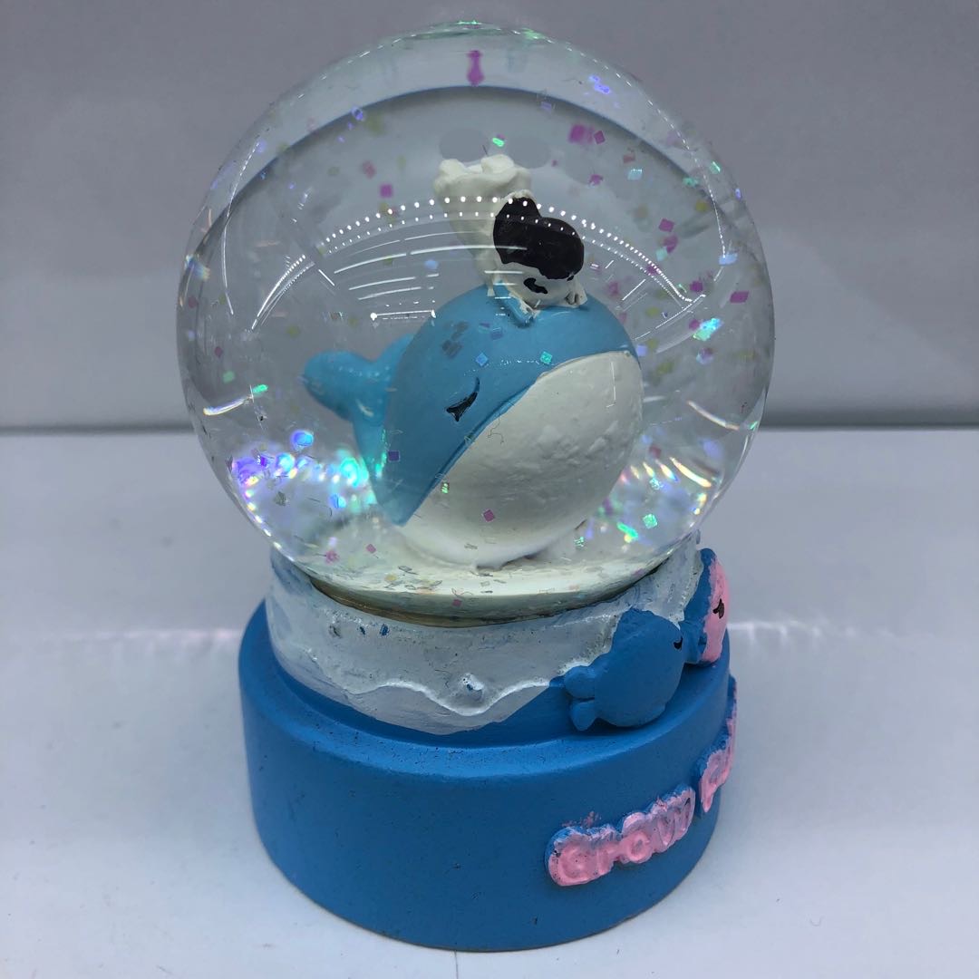 海洋系列带灯水晶球摆件家居玻璃装饰品