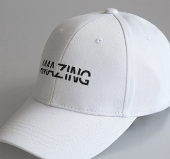 White Letter Tide Cap Female Korean Version Tide Cap Fashion Baseball Cap Male Spring Summer Sun Sunscreen Sun Hat