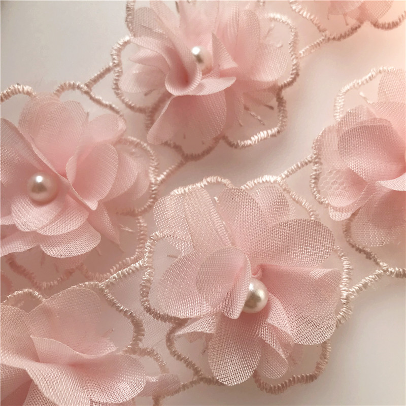 New Organza Lace Chiffon Three-Dimensional Flower Garment Accessories Diy Handmade Cloth Coat Hat Accessories Specification drawing