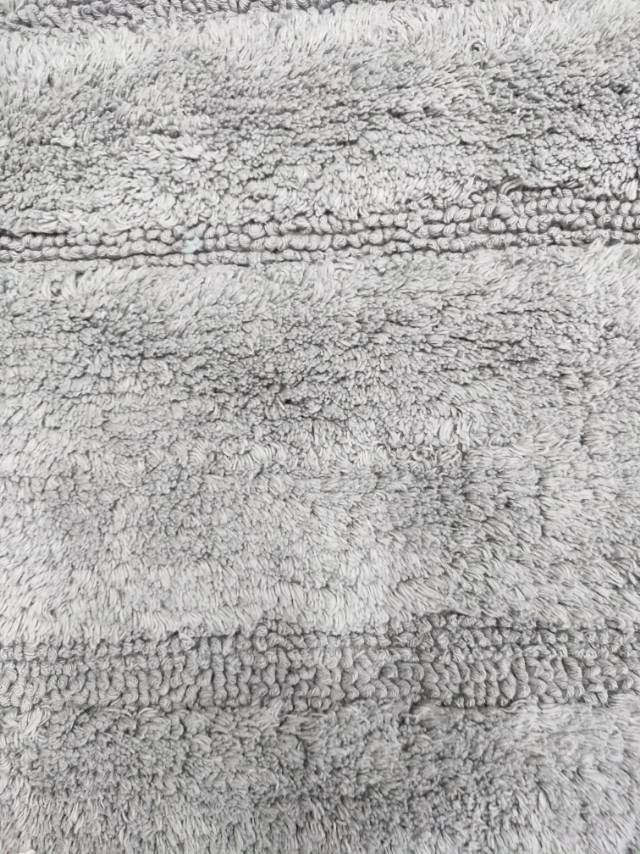 Gray Cotton Bedroom Bathroom Floor Mat details Picture
