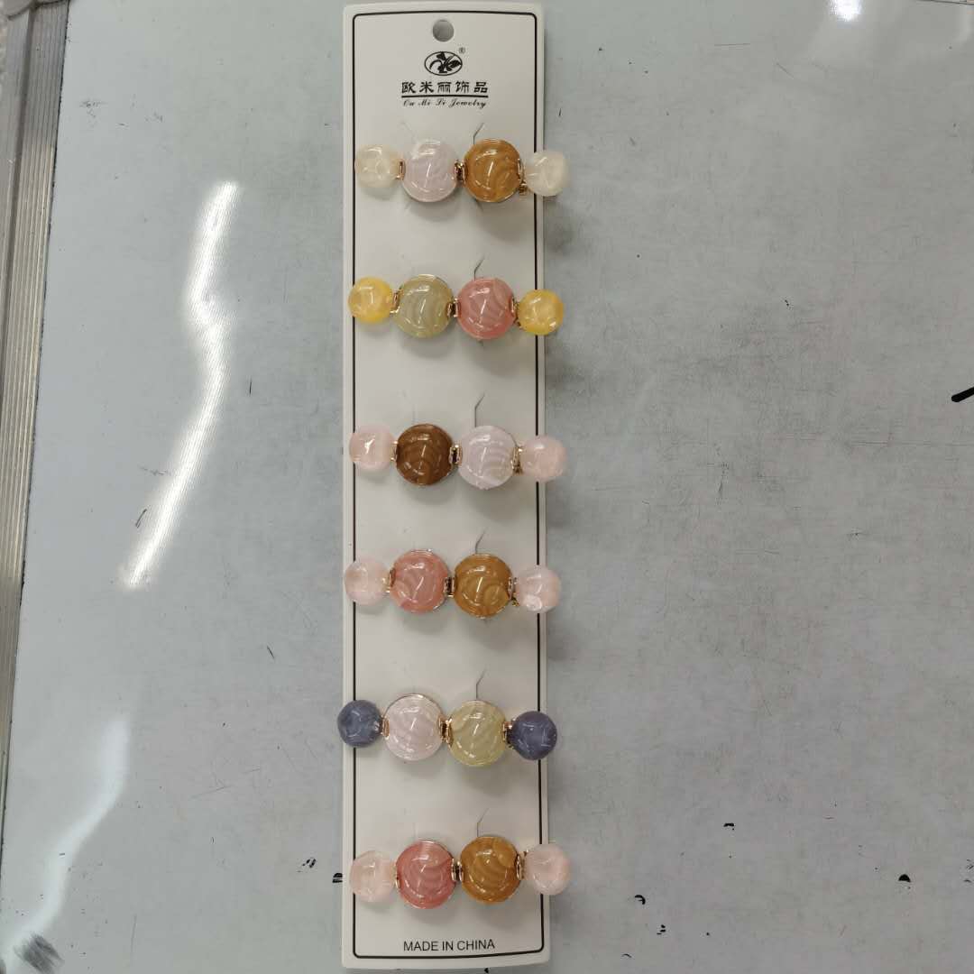 Korean-style fashionable and versatile hairpin for ladies, acrylic bead headband for little girls details Picture