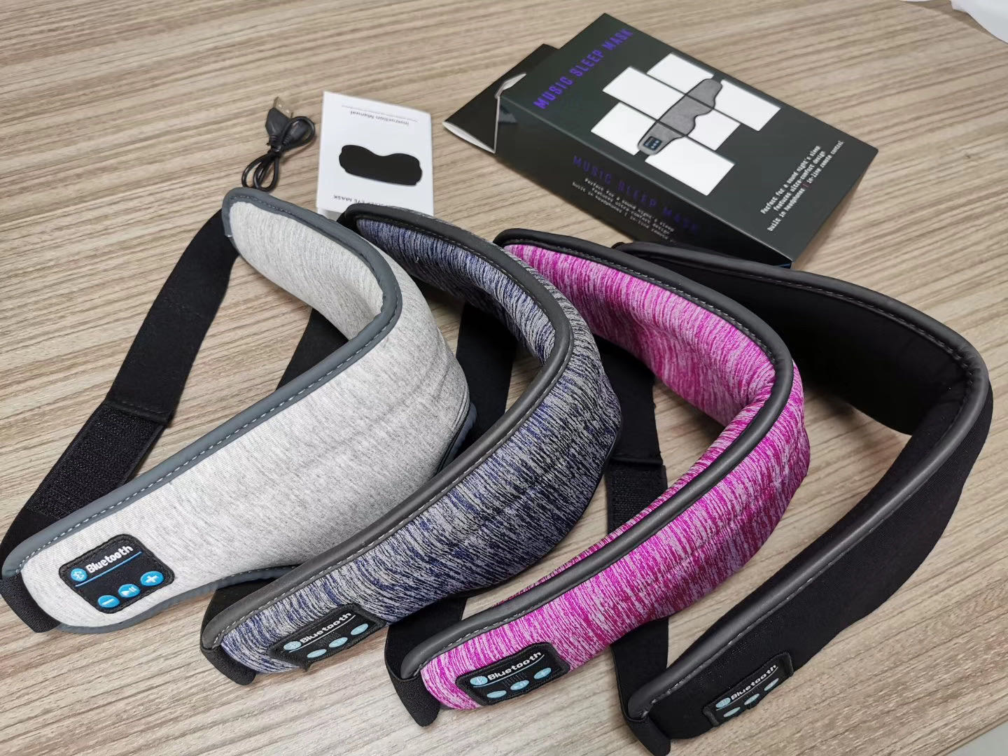 New music Bluetooth eye mask, sleep listening eye mask, cotton comfortable eye mask, Bluetooth usb charging eye mask