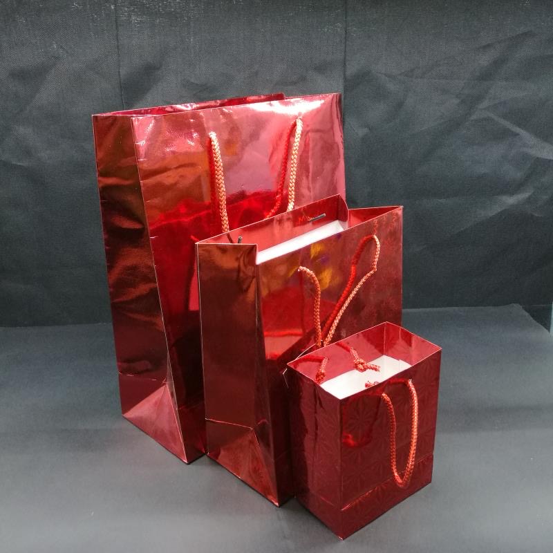 红色套装手提礼品袋白卡纸袋时尚手提袋环保袋产品图