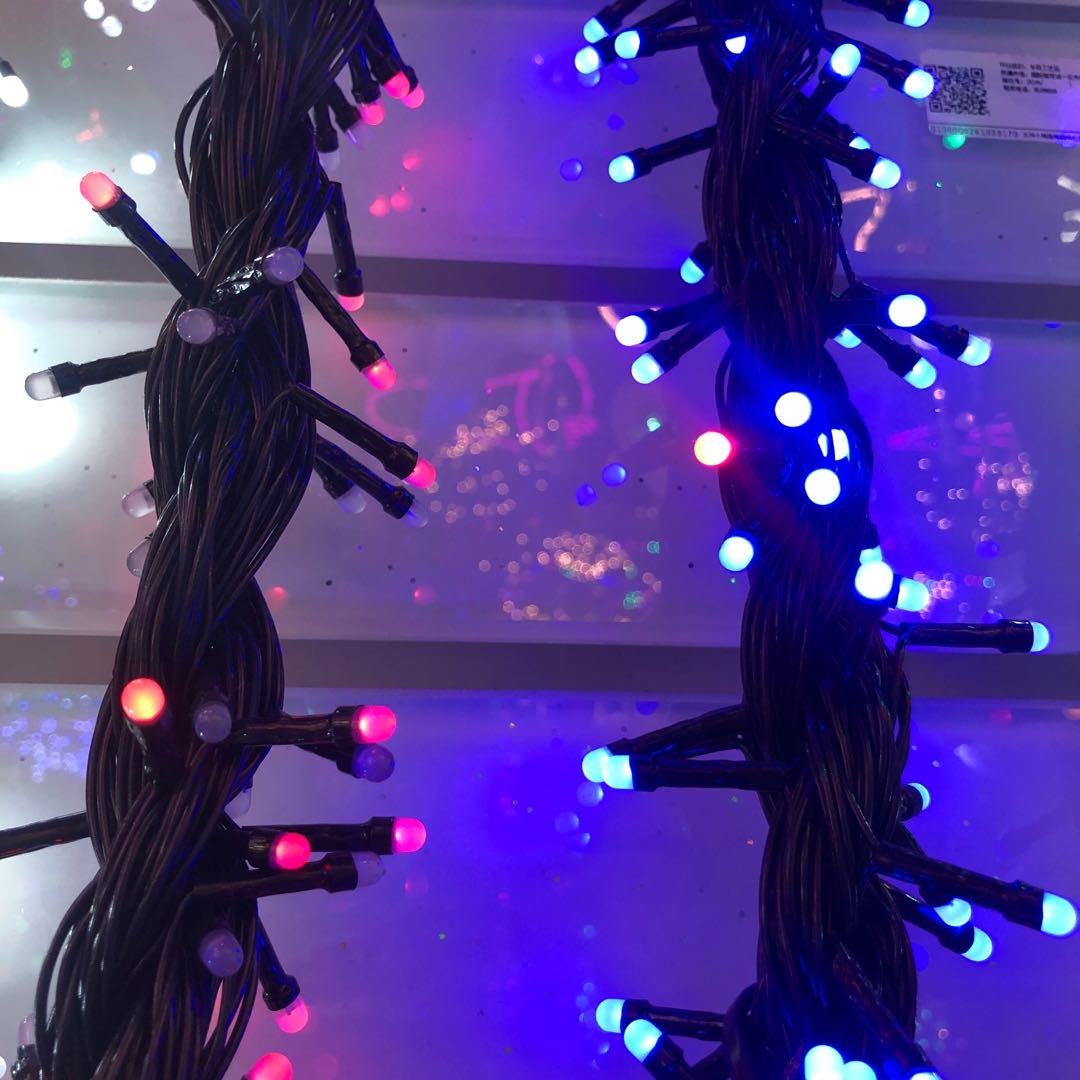 圣诞树装饰灯具多彩装饰灯串圣诞灯串细节图